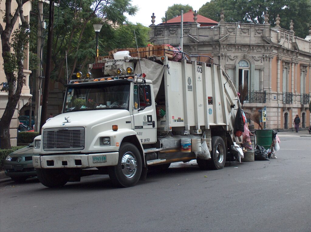 A garbage truck